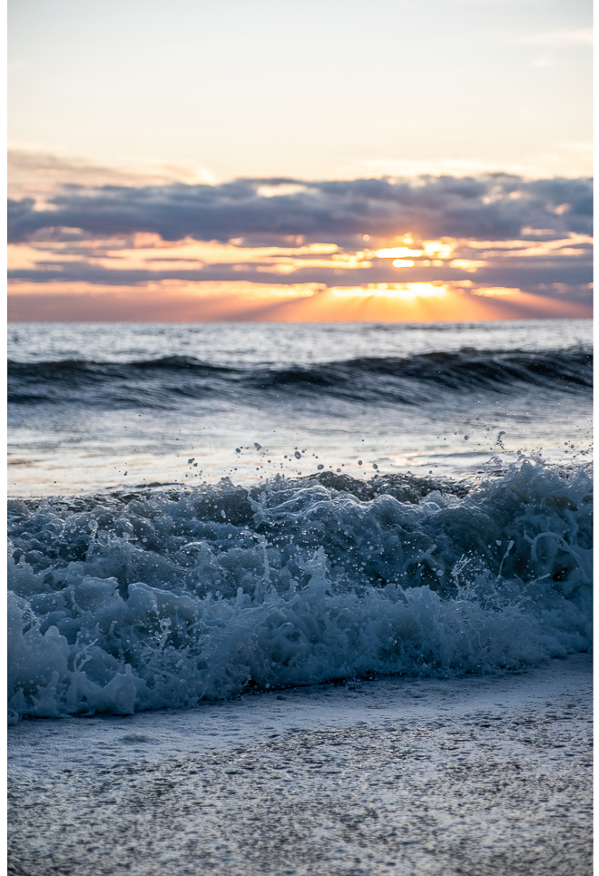 Breaking Wave at Sunset