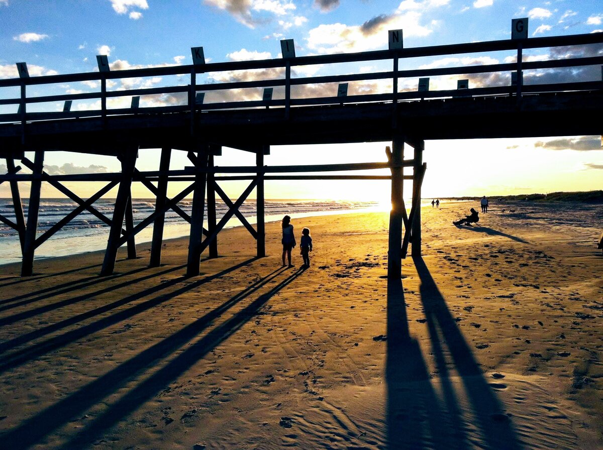 Boardwalk Shadows at Sunset