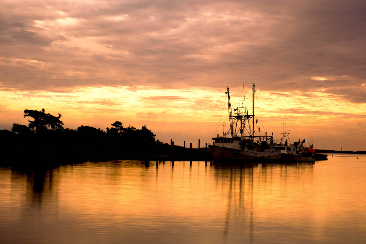 Fishing Boats at Sunrise