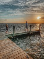 Kids on the Dock at Sunset