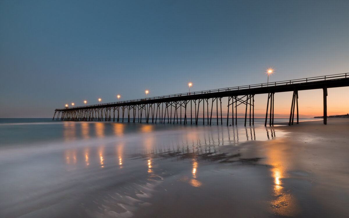 Pier Lights at Dusk