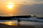 Surfer Catching First Light