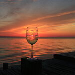 Sunset Toast on the Dock