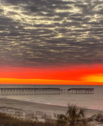 Blazing Sunset Along the Coast
