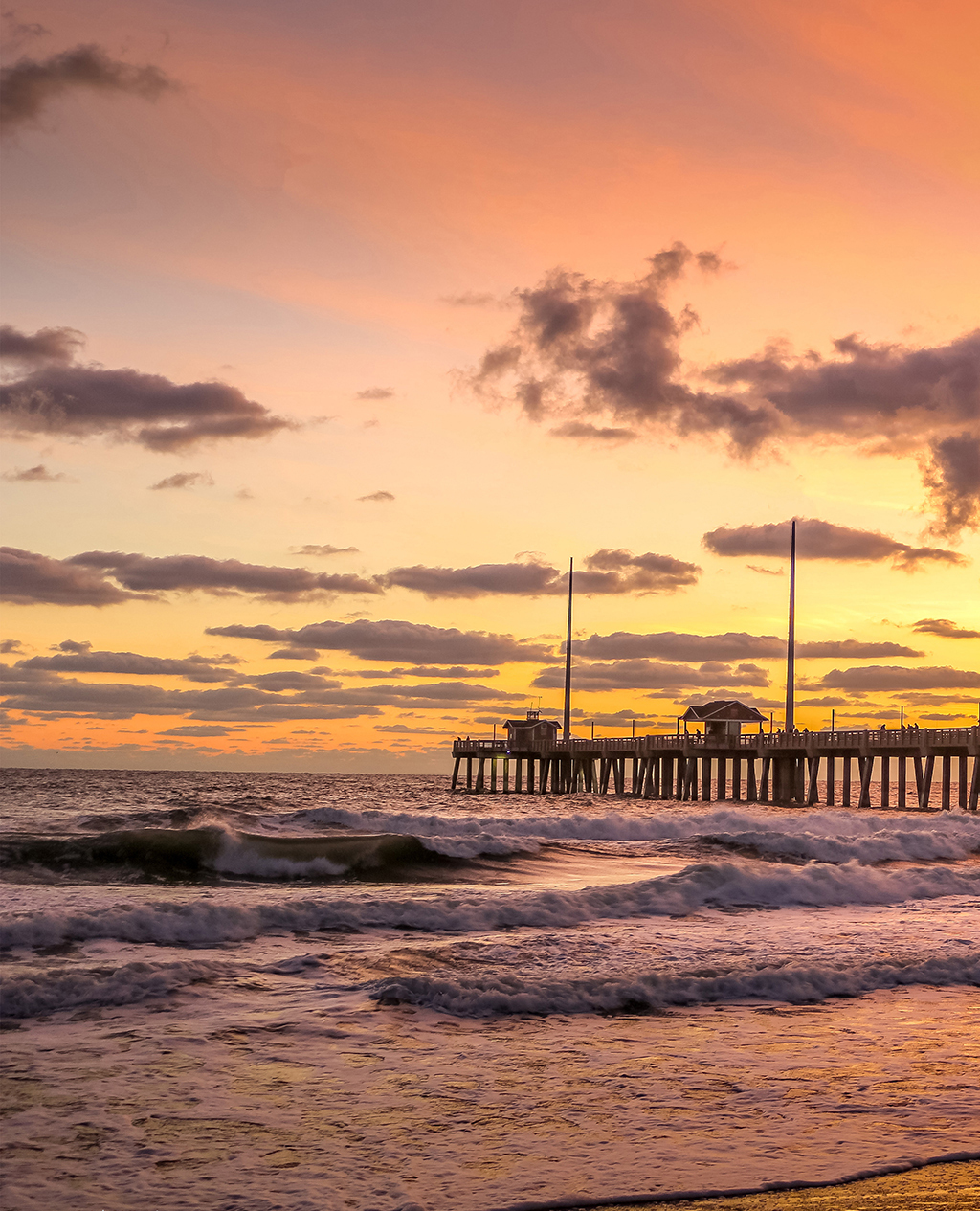 Sunset Silhouette at the Fishing Pier