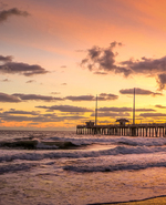Sunset Silhouette at the Fishing Pier