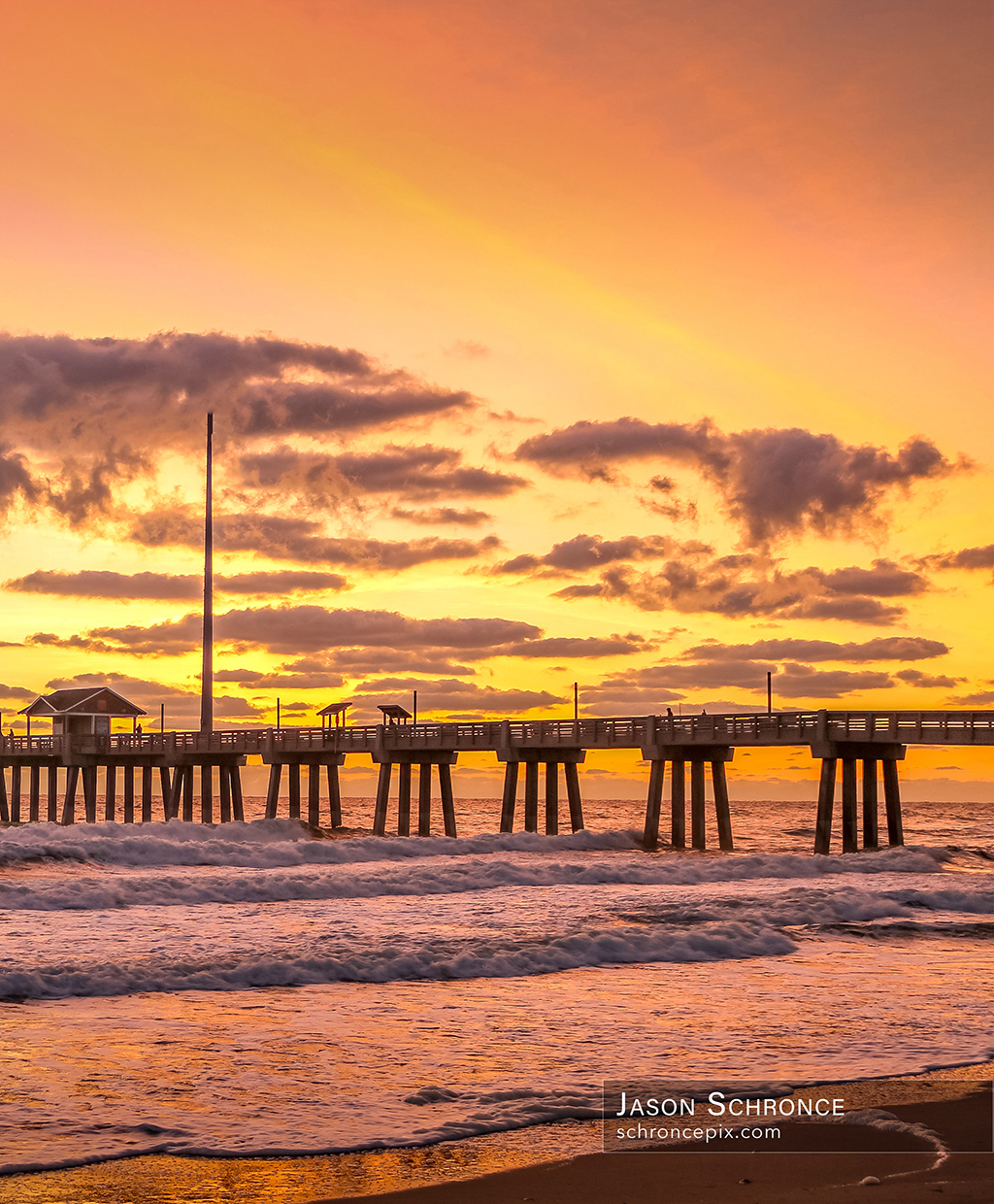 Sunset Silhouette at the Fishing Pier