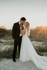 Sunset Wedding Portrait in the Dunes