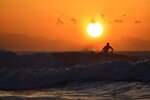Surfer Silhouette at Sunset
