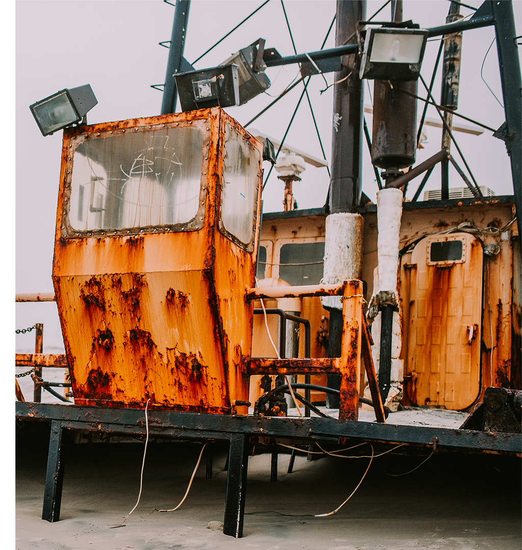 Rusted Relic on the Sand