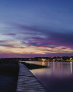 Dusk Reflections on the Boardwalk