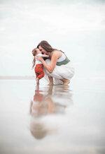 Mother and Daughter on the Shore