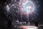 Celebrating Under Fireworks