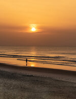 Solitary Sunset Stroll