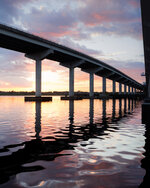Bridge Reflections at Sunset