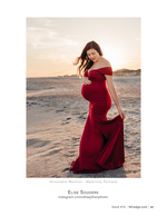 Scarlet Gown on the Sand