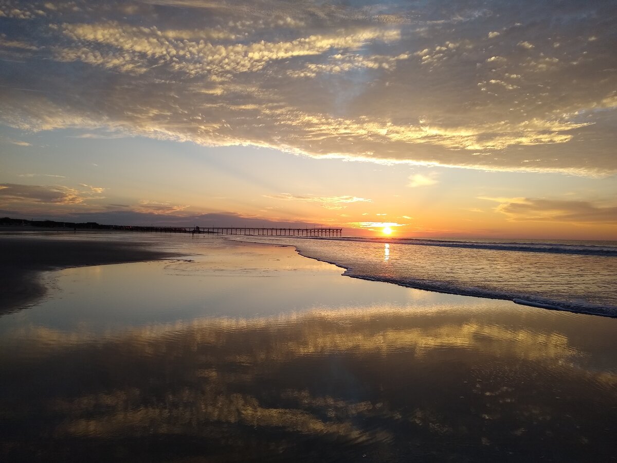 Pier Reflections at Sunset