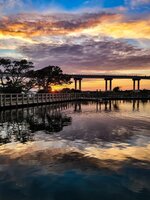 Sunset Bridge Reflections