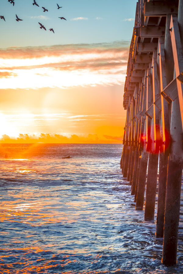 Under the Pier at Sunrise